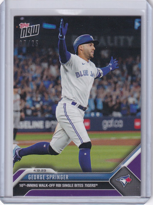 2023 TOPPS NOW PARALLEL #112 GEORGE SPRINGER TORONTO BLUE JAYS 7/25