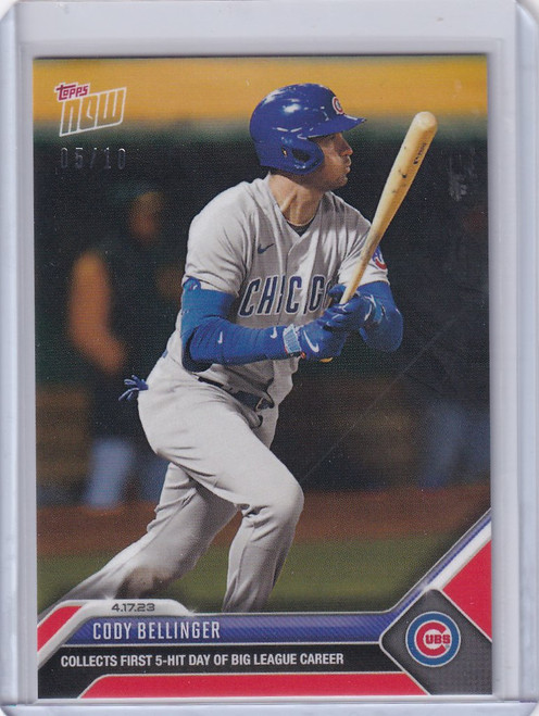 2023 TOPPS NOW PARALLEL #139 CODY BELLINGER CHICAGO CUBS 5/10
