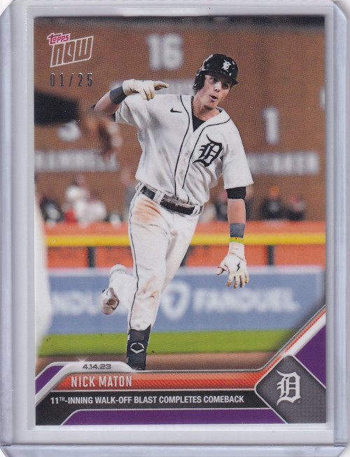 2023 TOPPS NOW PARALLEL #118 NICK MATON DETROIT TIGERS 1/25