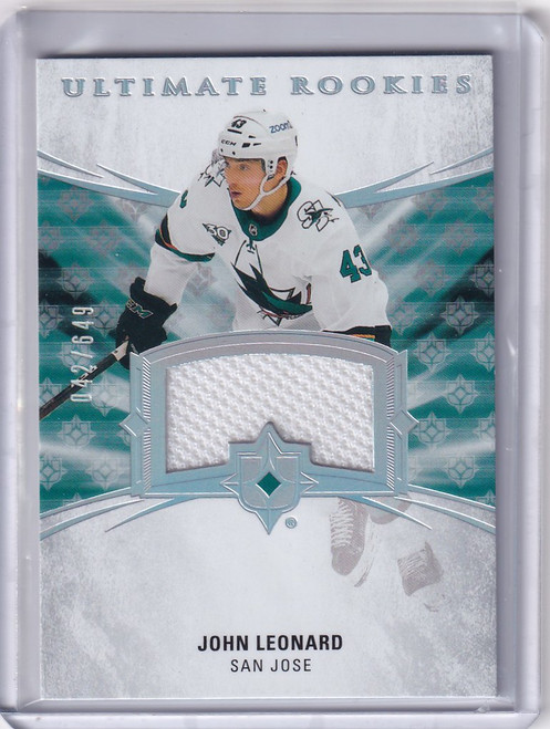 2021-22 Upper Deck Ultimate Relic #178 John Leonard San Jose Sharks 42/649