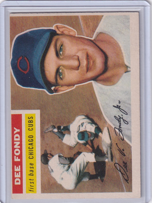 1956 Topps #112 Dee Fondy Chicago Cubs