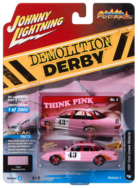 Johnny Lightning 1:64 Street Freaks Ver A 1997 Ford Crown Victoria Pink