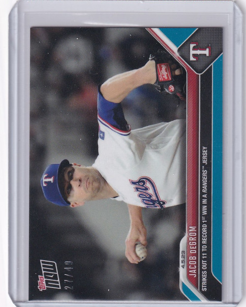 2023 TOPPS NOW PARALLEL #58 JACOB DEGROM TEXAS RANGERS 27/49