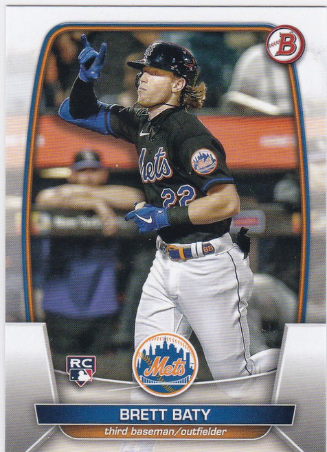  2023 TOPPS FINEST #40 BRETT BATY RC NEW YORK METS