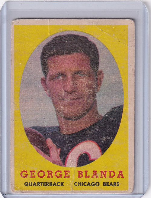 1958 Topps Football #129 George Blanda - Chicago Bears