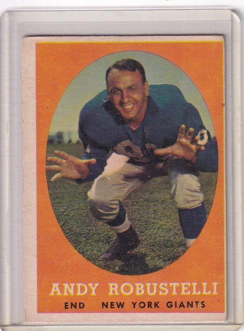 1958 Topps Football #15 Andy Robustelli - New York Giants