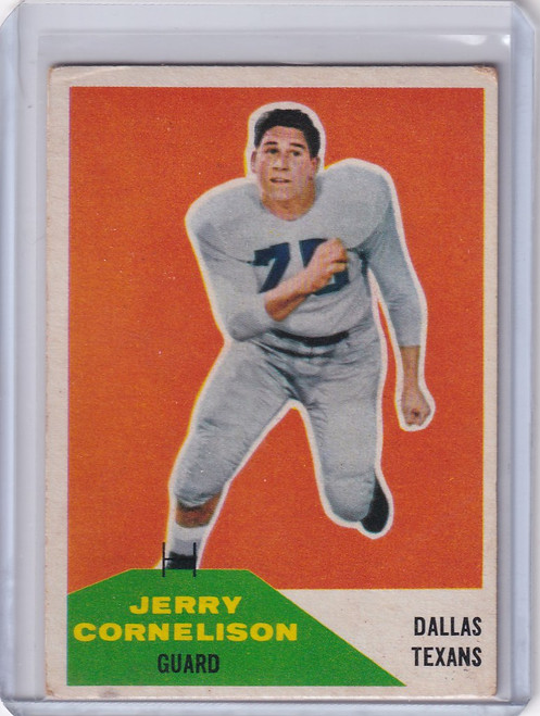 1960 Fleer Football #87 Jerry Cornelison RC - Dallas Texans