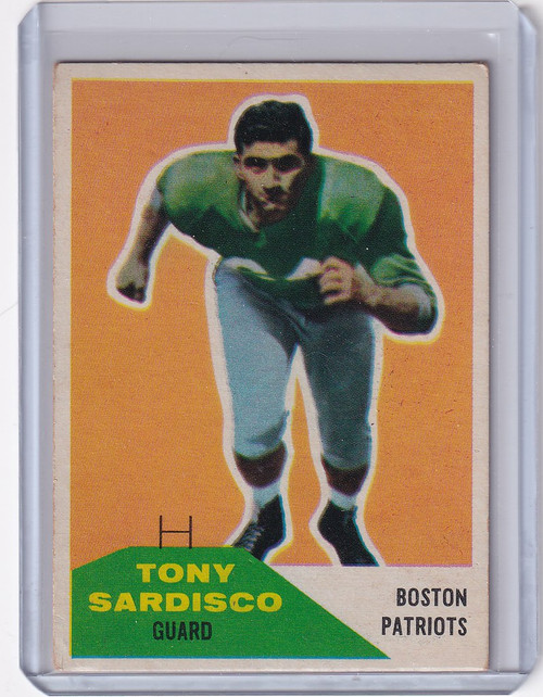 1960 Fleer Football #21 Tony Sardisco RC - Boston Patriots