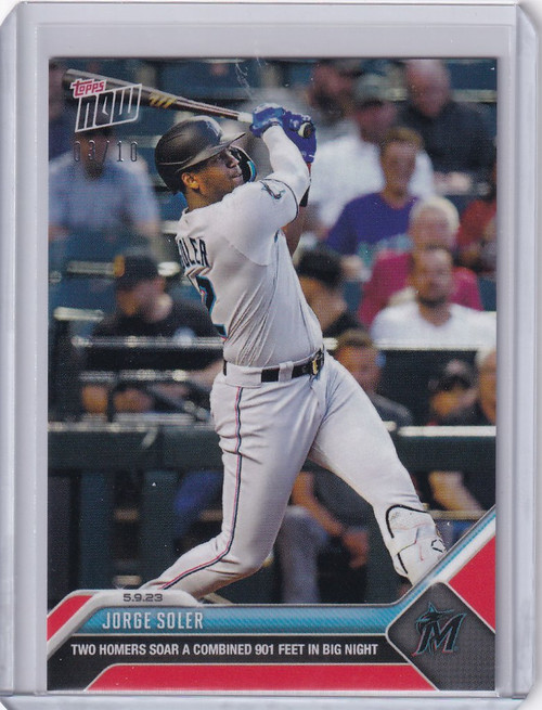 2023 TOPPS NOW PARALLEL #263 JORGE SOLER MIAMI MARLINS 3/10