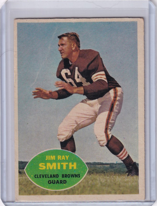 1960 Topps Football # 28 Jim Ray Smith - Cleveland Browns