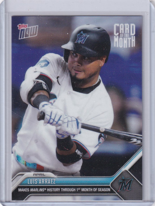 2023 TOPPS NOW CARD OF THE MONTH APRIL LUIS ARRAEZ MIAMI MARLINS
