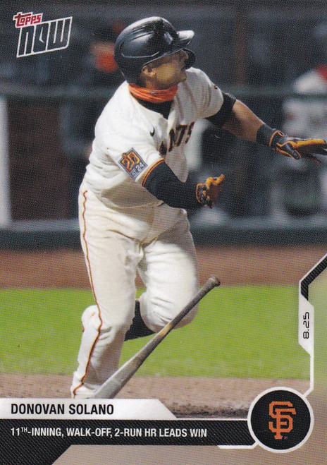 2020 TOPPS NOW #159 DONOVAN SOLANO SAN FRANCISCO GIANTS