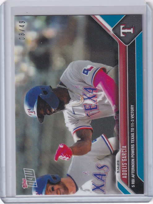 2023 TOPPS NOW PARALLEL #292 ADDLIS GARCIA TEXAS RANGERS 3/49