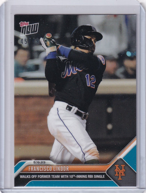 2023 TOPPS NOW PARALLEL #321 FRANCISCO LINDOR NEW YORK METS 45/49