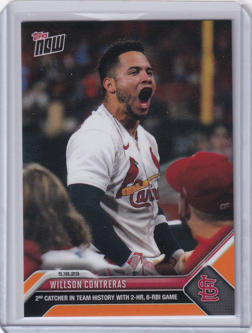 2023 TOPPS NOW PARALLEL #317 WILLSON CONTRERAS ST LOUIS CARDINALS 1/5