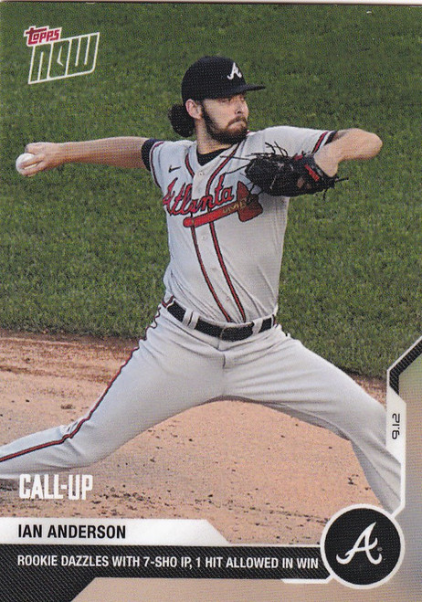 2020 TOPPS NOW #257 IAN ANDERSON ATLANTA BRAVES