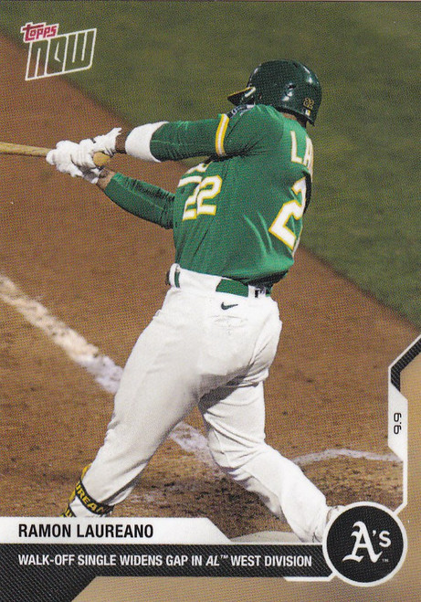 2020 TOPPS NOW #233 RAMON LAUREANO OAKLAND ATHLETICS