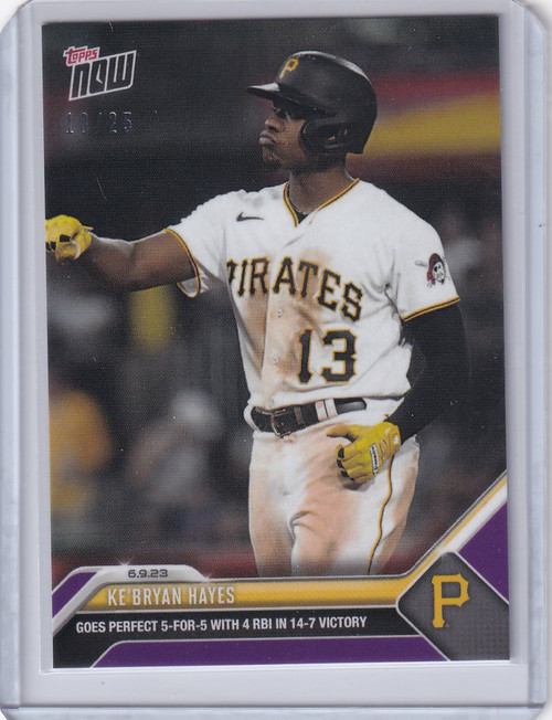 2023 TOPPS NOW PARALLEL #413 KE'BRYAN HAYES PITTSBURGH PIRATES 18/25