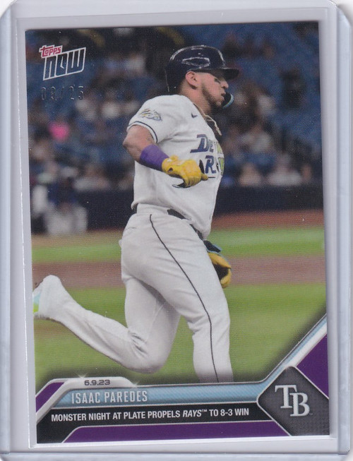 2023 TOPPS NOW PARALLEL #412 ISAAC PAREDES TAMPA BAY RAYS 9/25