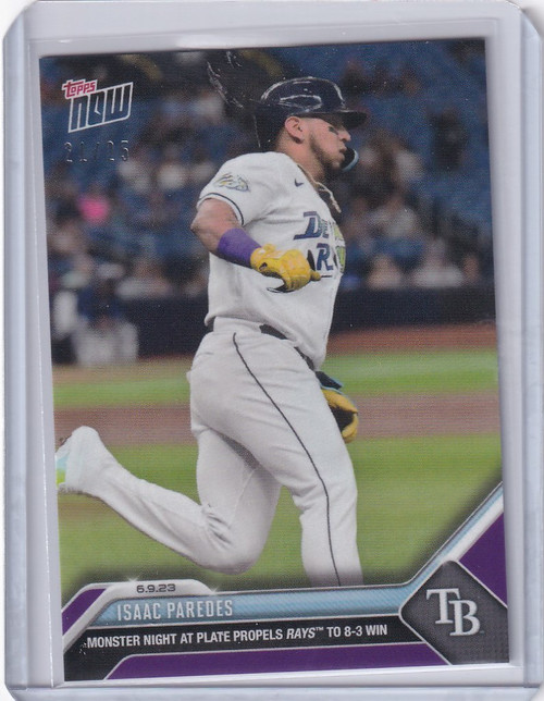 2023 TOPPS NOW PARALLEL #412 ISAAC PAREDES TAMPA BAY RAYS 21/25