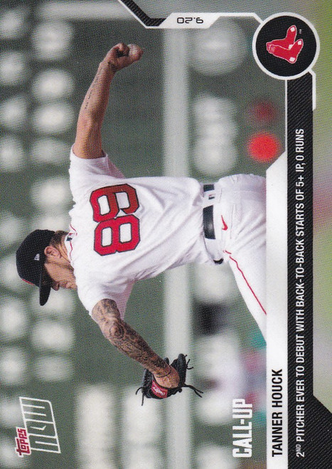 2020 TOPPS NOW #293 TANNOR HOUCK BOSTON RED SOX