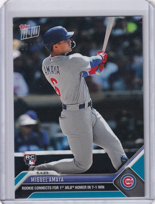 2023 TOPPS NOW PARALLEL #387 MIGUEL AMAYA CHICAGO CUBS 28/49