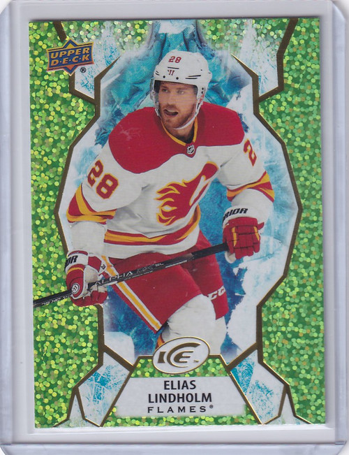 2021-22 Upper Deck Ice Green #63 Elias Lindhold Calgary Flames