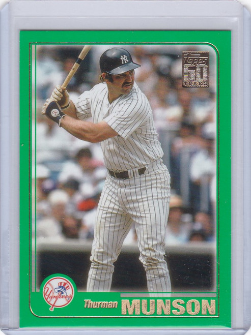 2021 Topps Archives #218 Thurman Munson Green Parallel 5/125 New York Yankees