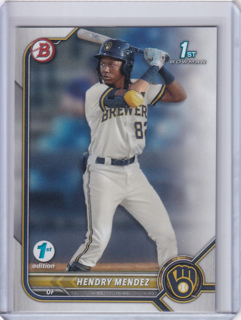 2022 Bowman 1st Edition #BPPF-88 Hendry Mendez Milwaukee Brewers