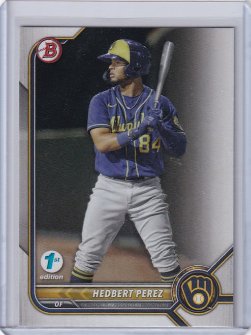 2022 Bowman 1st Edition #BPPF-67 Hedbert Perez Milwaukee Brewers