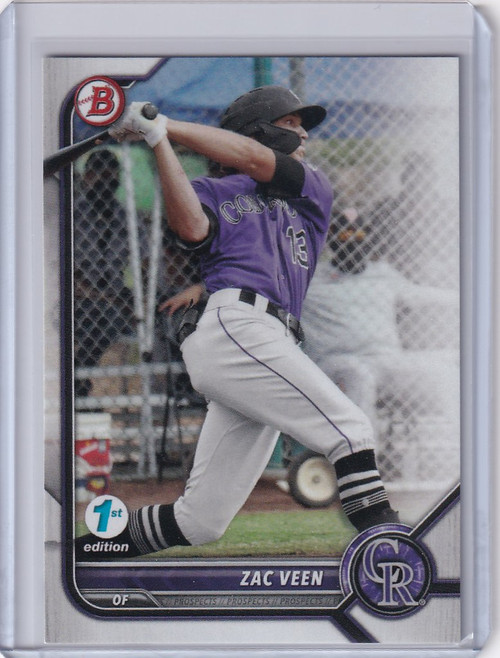 2022 Bowman 1st Edition #BPPF-13 Zac Veen Colorado Rockies