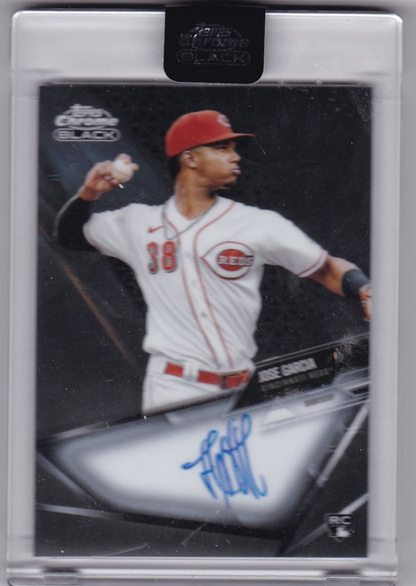 2021 Topps Chrome Black #CBA-JGA Jose Garcia RC Auto Cincinnati Reds