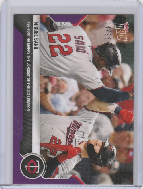 2021 Topps Now Parallel #708 MIGUEL SANO MINNESOTA TWINS 14/25