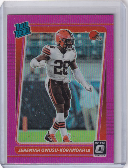 2021 Donruss Optic Pink Prizm #274 Jeremiah Owusu-Koramah Cleveland Browns