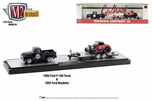 M2 Machines Auto Hauler 64 1956 Ford F-100 Truck & 1932 Ford Roadster