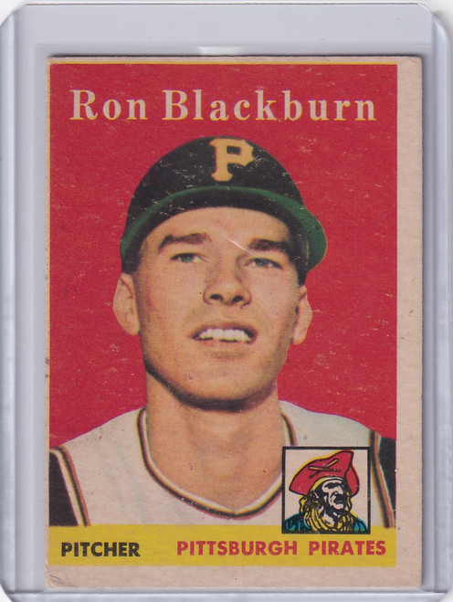 1958 Topps #459 Ron Blackburn  - Pittsburgh Pirates RC