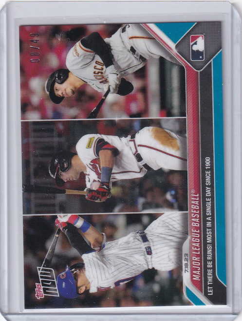 2023 TOPPS NOW PARALLEL #588 MAJOR LEAGUE BASEBALL LET THERE BE RUNS! 8/49