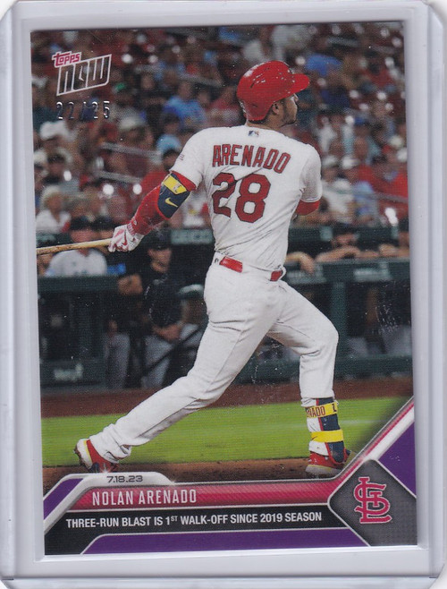 2023 TOPPS NOW PARALLEL #586 NOLAN ARENADO ST LOUIS CARDINALS 22/25