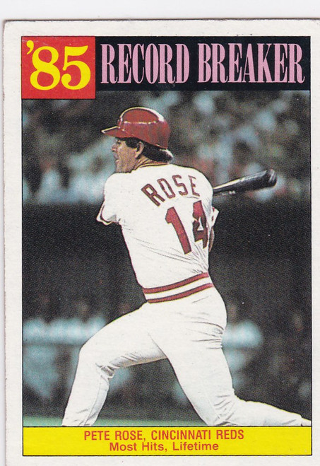 1986 Topps #206 Pete Rose Record Breaker  Philadelphia Phillies