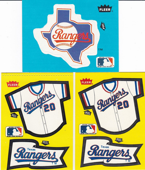 1985 Fleer Stickers Mets Jersey/Pennant & Team Logo