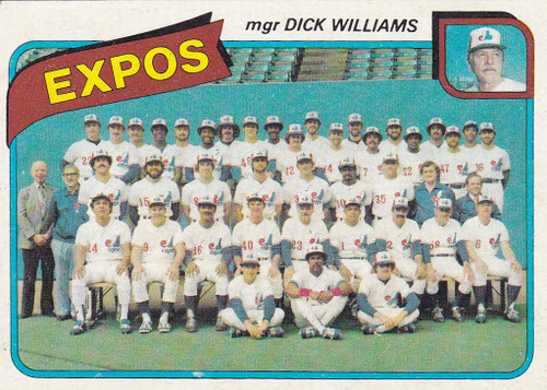 1980 Topps Expos Team Photo and Unmarked Checklist #479