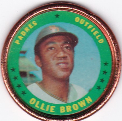 1971 Topps Coins #133 Ollie Brown  -- Padres