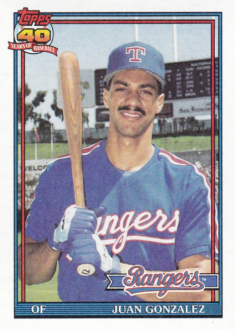 1991 Topps Juan Gonzalez #224 -- Rangers