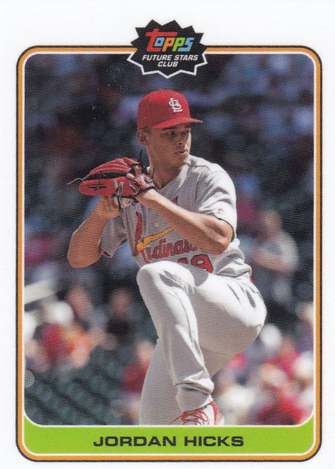 2020 Topps Future Stars Club November Jordan Hicks -- Cardinals #5