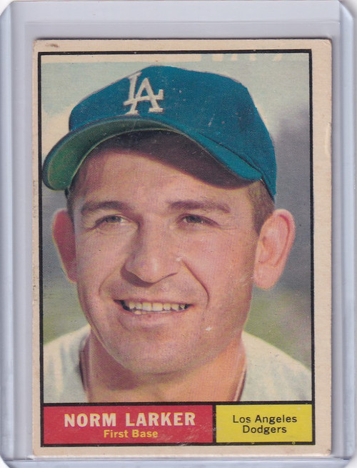 1961 Topps #130 Norm Larker - Los Angeles Dodgers