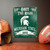 Michigan State Spartans Embossed Metal Vintage Sign