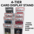 4-Tier Trading Card Display Stand Holds PSA, SGC Slabs  Sports Cards & TCG White