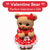 Valentine Bear  Cute 3D Printed Teddy Bear with Heart Dress Valentine’s Day Gift