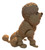 Articulated Poodle Dog Figure 3D Printed Flexible Puppy Desk Pet Collectible