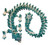 Articulated Crystal Dragon 3D Printed Flexi Dragon Fantasy Figure Teal White